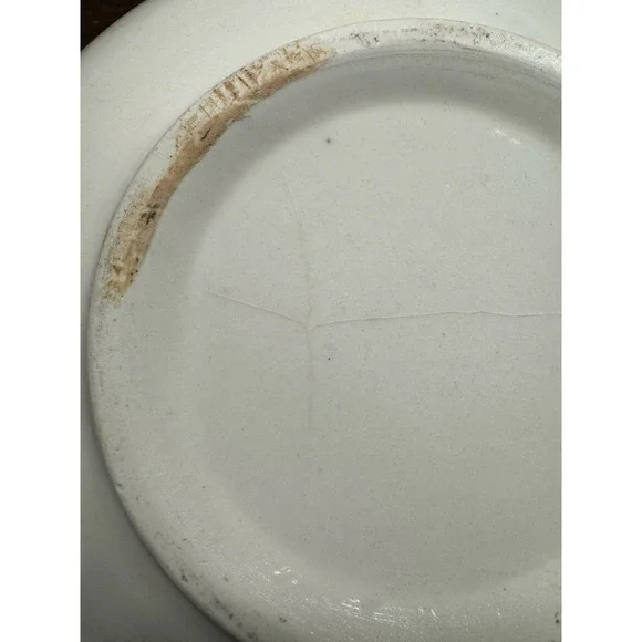 Vintage Blue Willow Serving Bowl - Unmarked 1940s-80s Blue & White Transferware - Picture 7 of 11